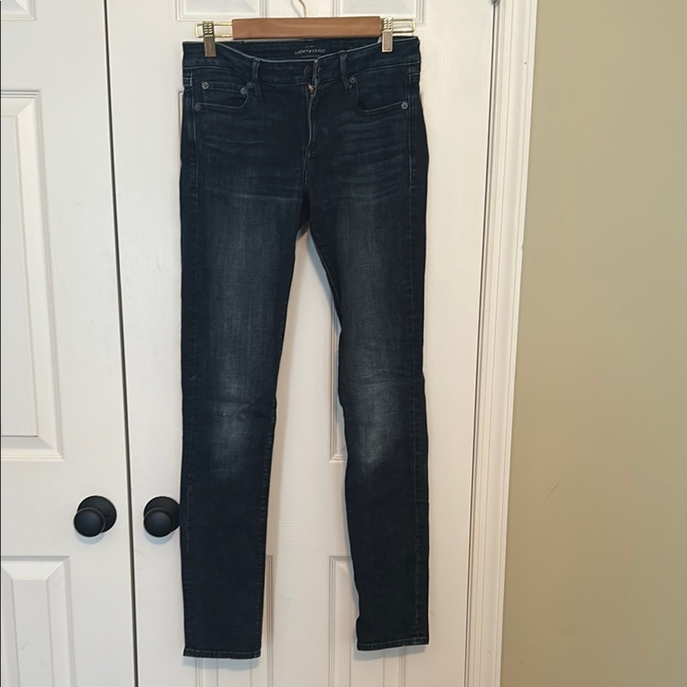 Lucky Brand Dark Denim Skinny Jeans Stretch Fit (26/2 Long)
